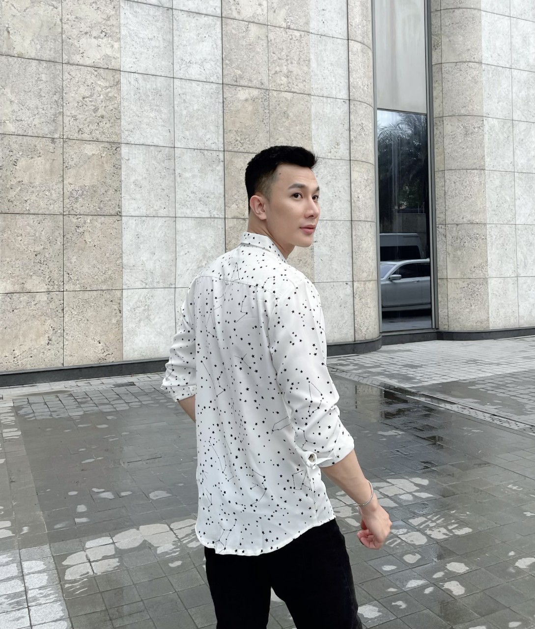 Áo sơ mi nam vải lụa cao cấp S7