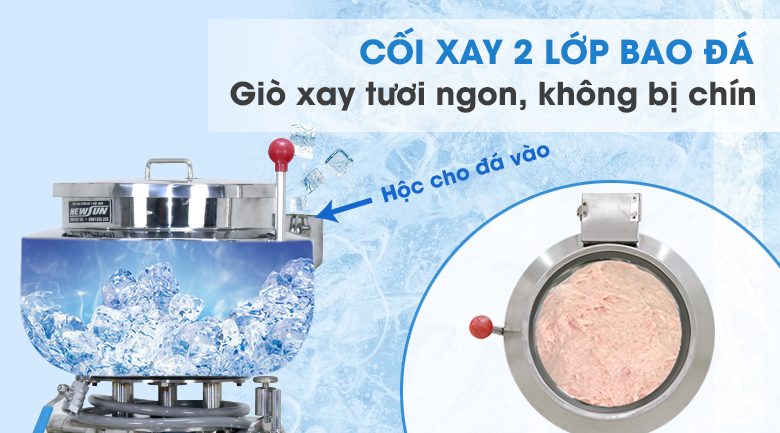 Máy Xay Thịt Làm Giò Chả Ruốc, Xay Cua, Xay Cá Công Nghiệp NEWSUN 20 Kg/ Mẻ - Xay Năng Suất Cao - Bảo hành 12 tháng + 🎁Qùa Tặng phụ kiện