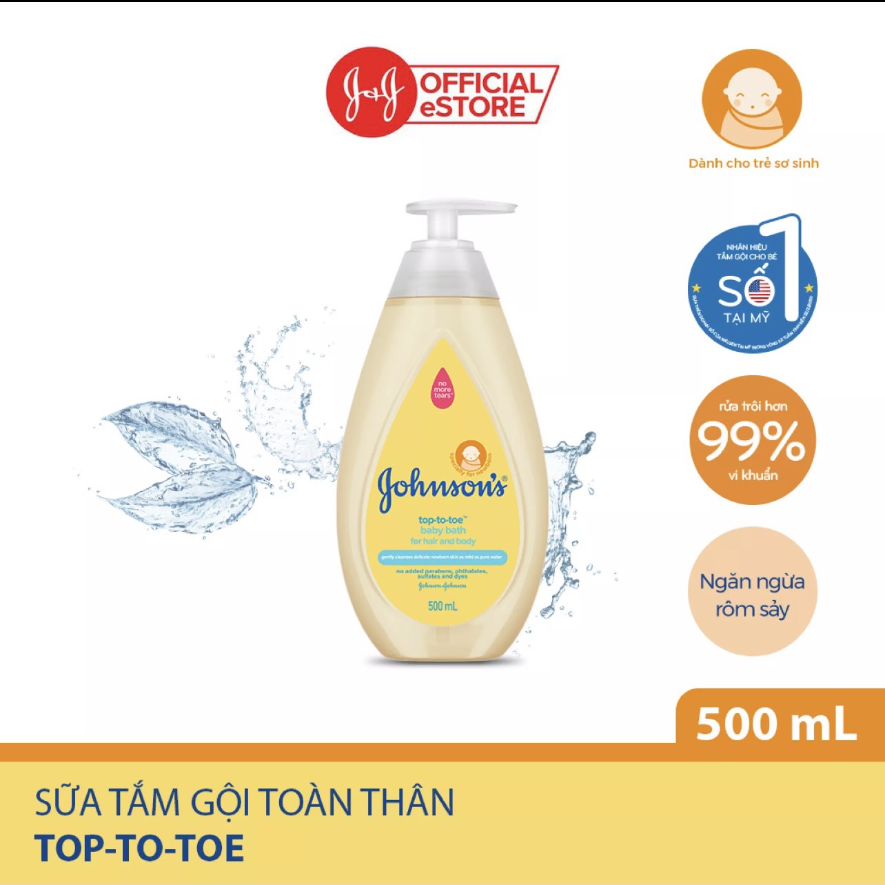 sữa tắm johnson 500ml