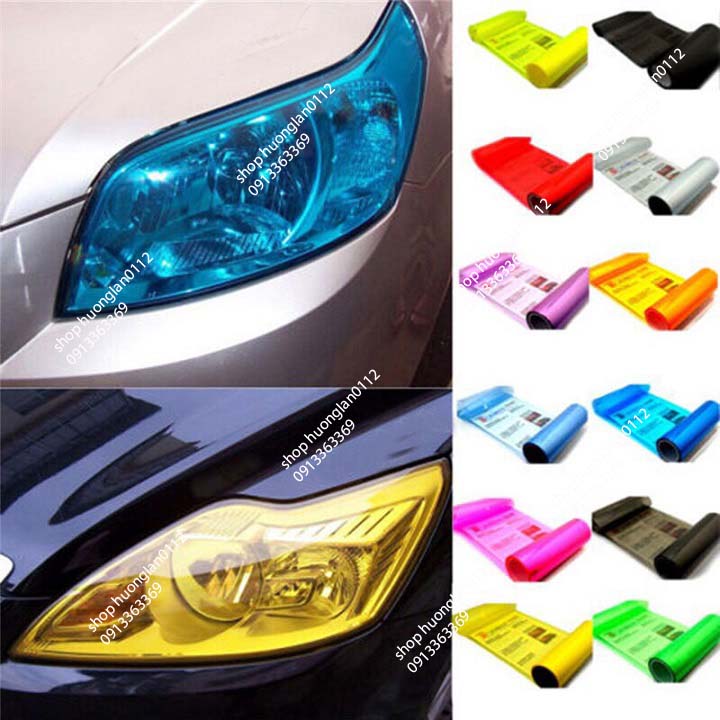 Decal Dán Pha Đèn đủ màu sắc Khổ 50cm