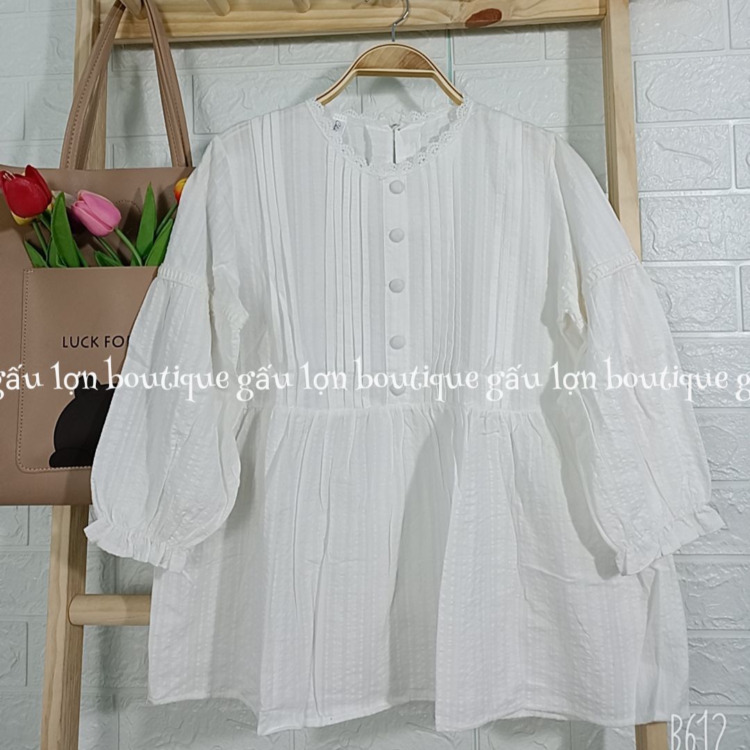 áo babydoll cúc bọc ảnh thật