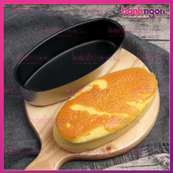 Khuôn Loaf Đúc Hình Oval - Khuôn Bầu Dục Chống Dính Làm Bánh Cheese Cake, Bánh Bông Lan, Hoa cúc D08 (Chống Dính)