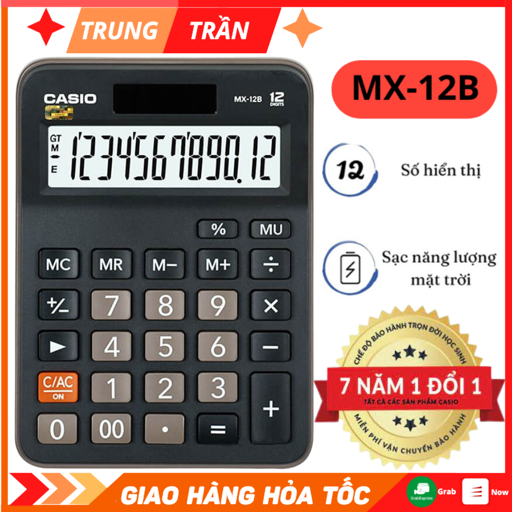 Máy tính Casio MX-12B Chính Hãng Bảo Hành Toàn Quốc Năm Sử Dụng