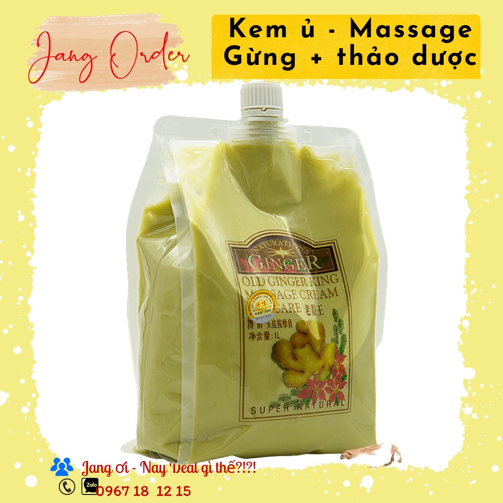 Kem ủ massage tóc và da đầu từ Gừng và thảo dược