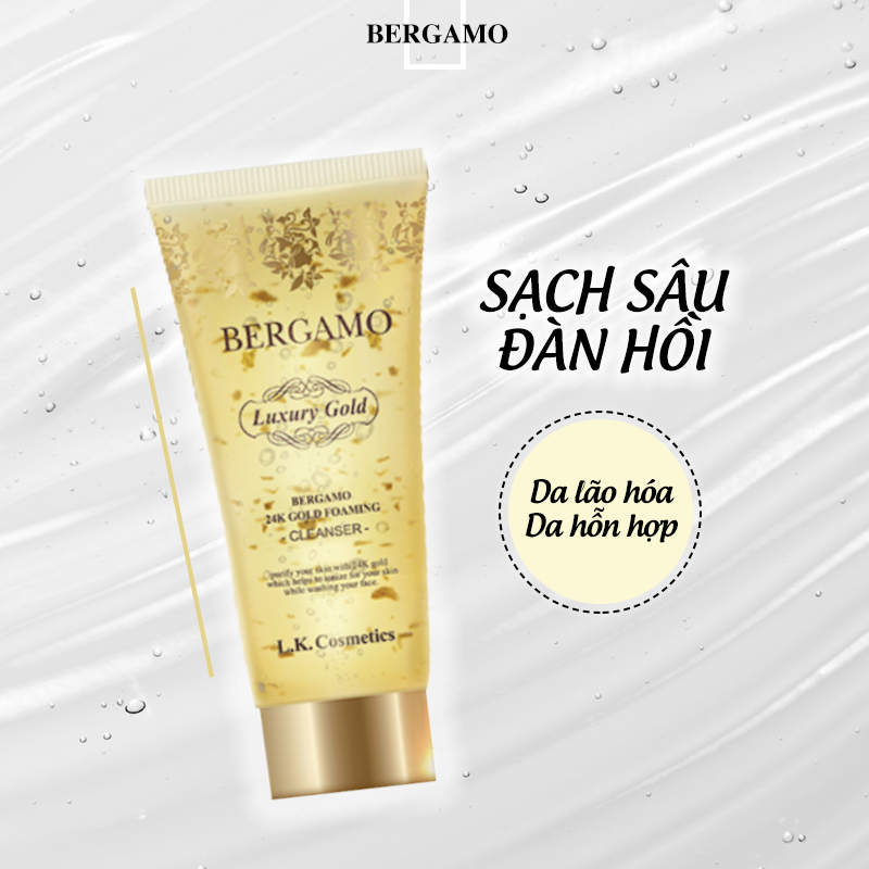 [HCM]Sữa Rửa Mặt Bergamo 24k Gold Foaming Cleanser (150ml)