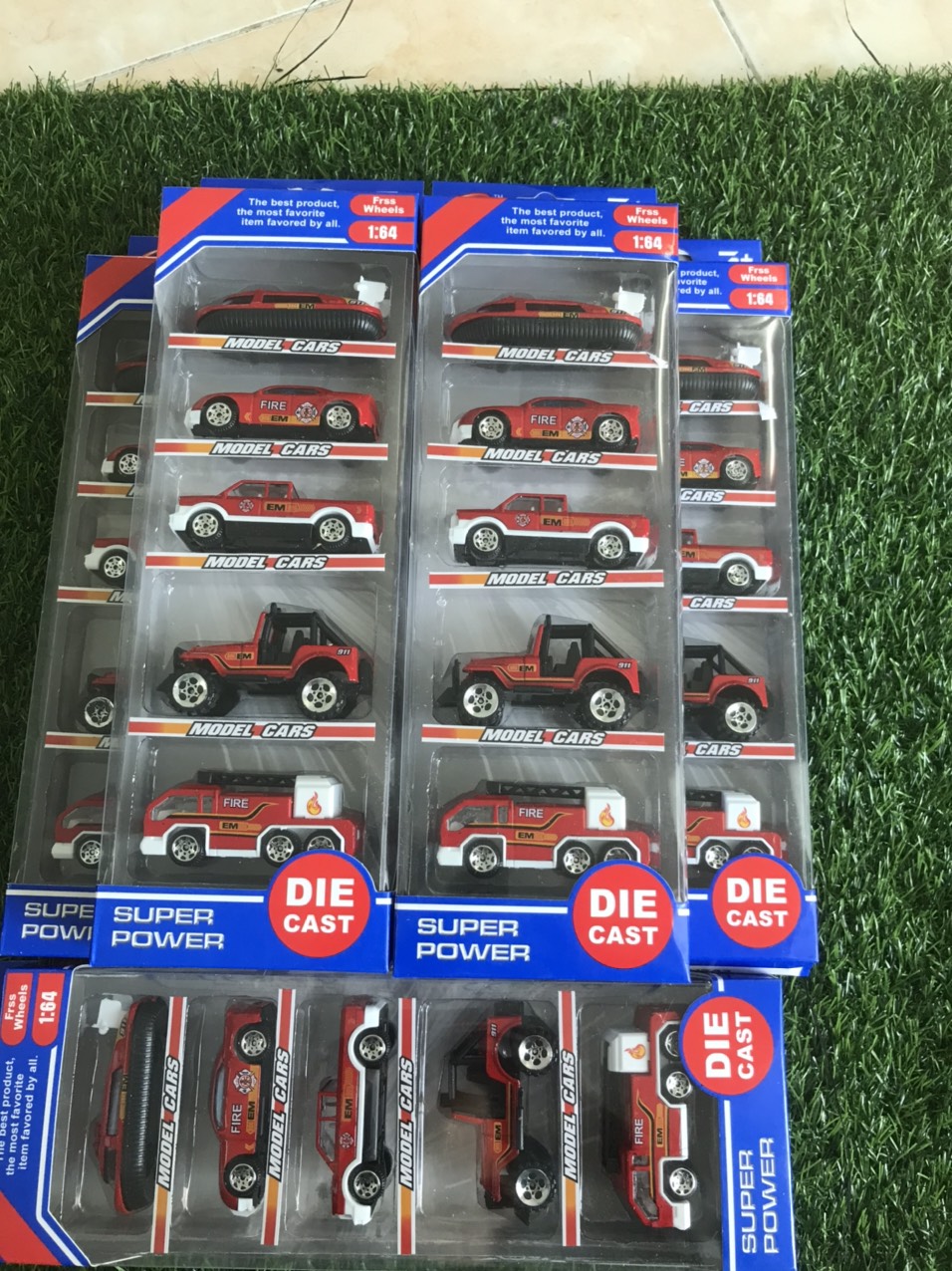Combo 5 xe cứu hỏa mini