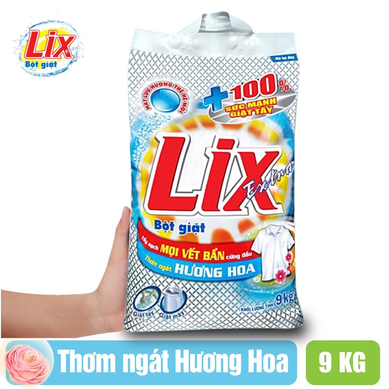 Bột giặt LIX Extra Hương hoa 9KG