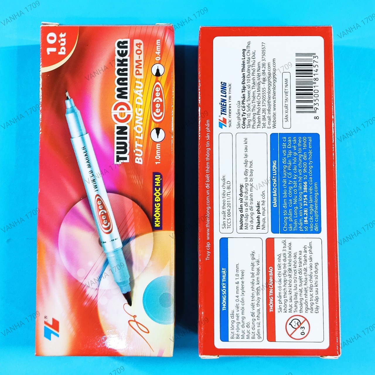 THIÊN LONG - PM04 Bút Lông Dầu, Bút Không Phai TWIN CD MAKER.