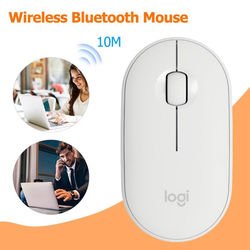 Logitech Pebble M350 Chuột Không Dây Quietest Nhỏ Ánh Sáng Bluetooth Công Nghệ Năng Lượng Thấp Im Lặng Chuột 1000DPI Dòng Bạn Bè Hợp Tác