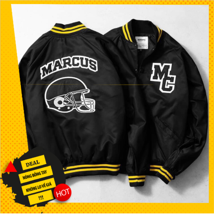 Áo khoác nam nữ bóng chày Marcus vải dù 2 lớp chống nước siêu hot