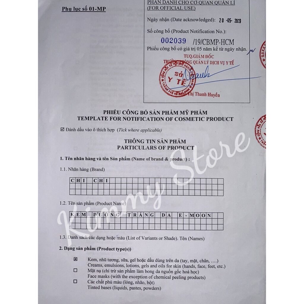 [HCM]Lẻ hộp kem trắng da emoon thái xịn