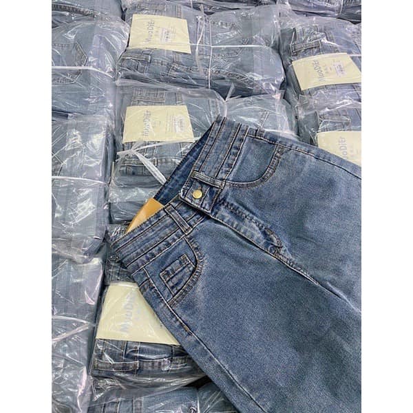 Quần jeans ống đứng xanh 2 màu