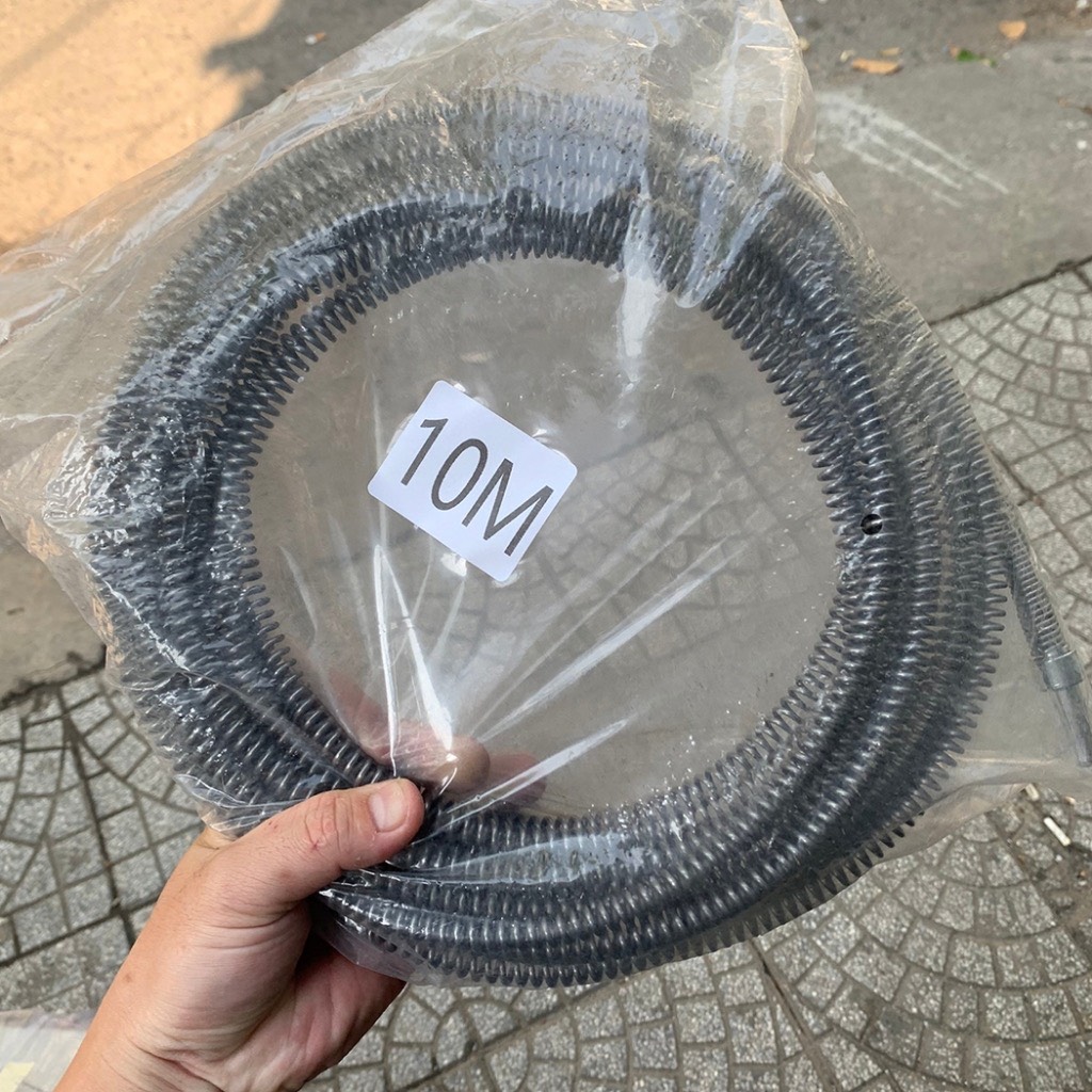 Dây Thông Cống Phi 10 Đầu Thông Lò Xo ( 5m,10m,15m dây + 1 đầu kết nối )