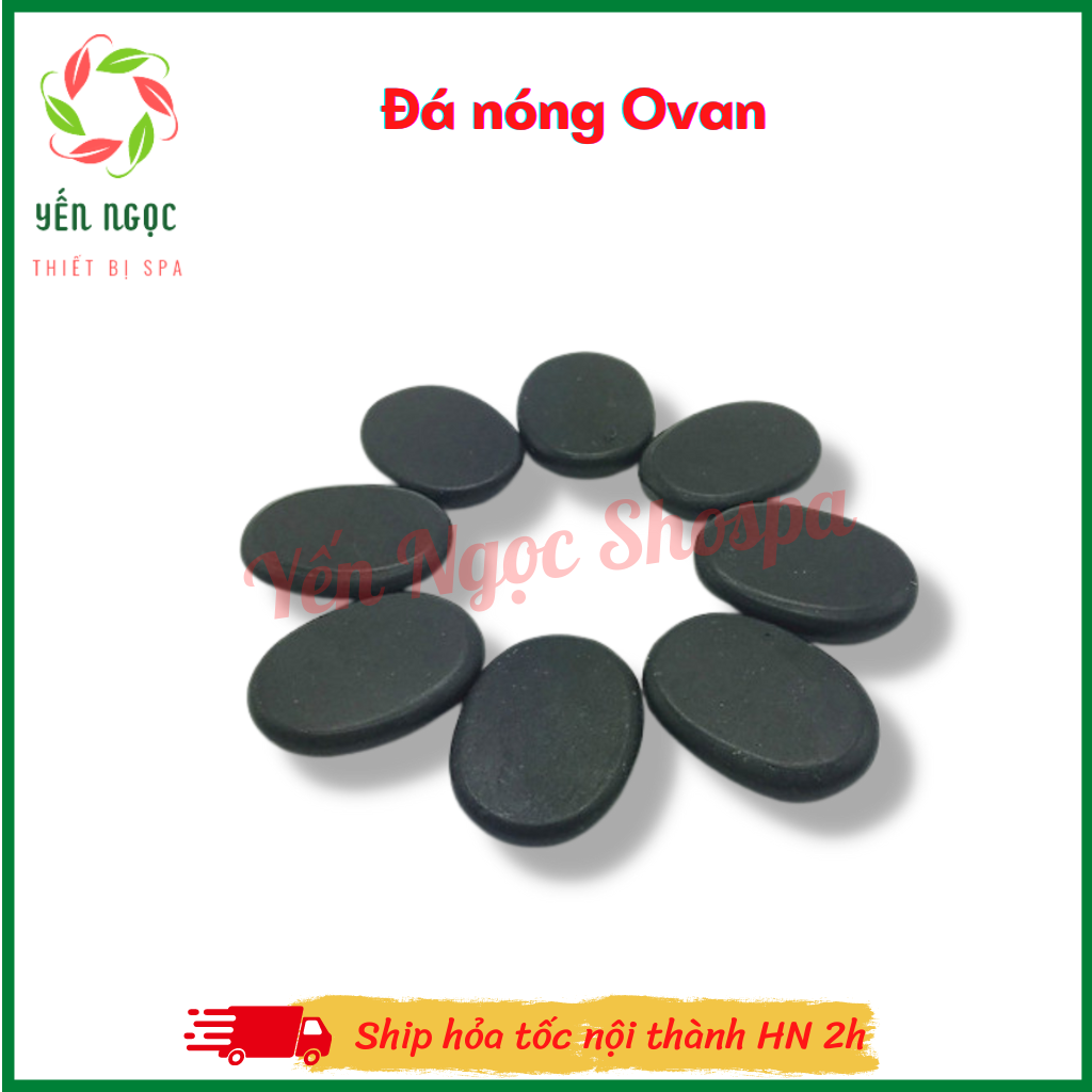 Đá nóng massage hình ovan size 8x6cm