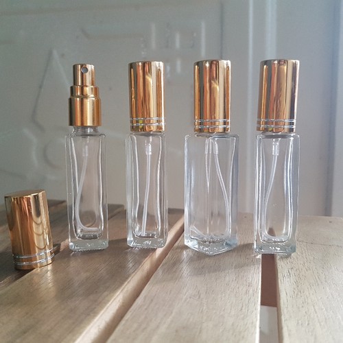 Combo 5 chai chiết nước hoa vuông 10ml nắp vàng