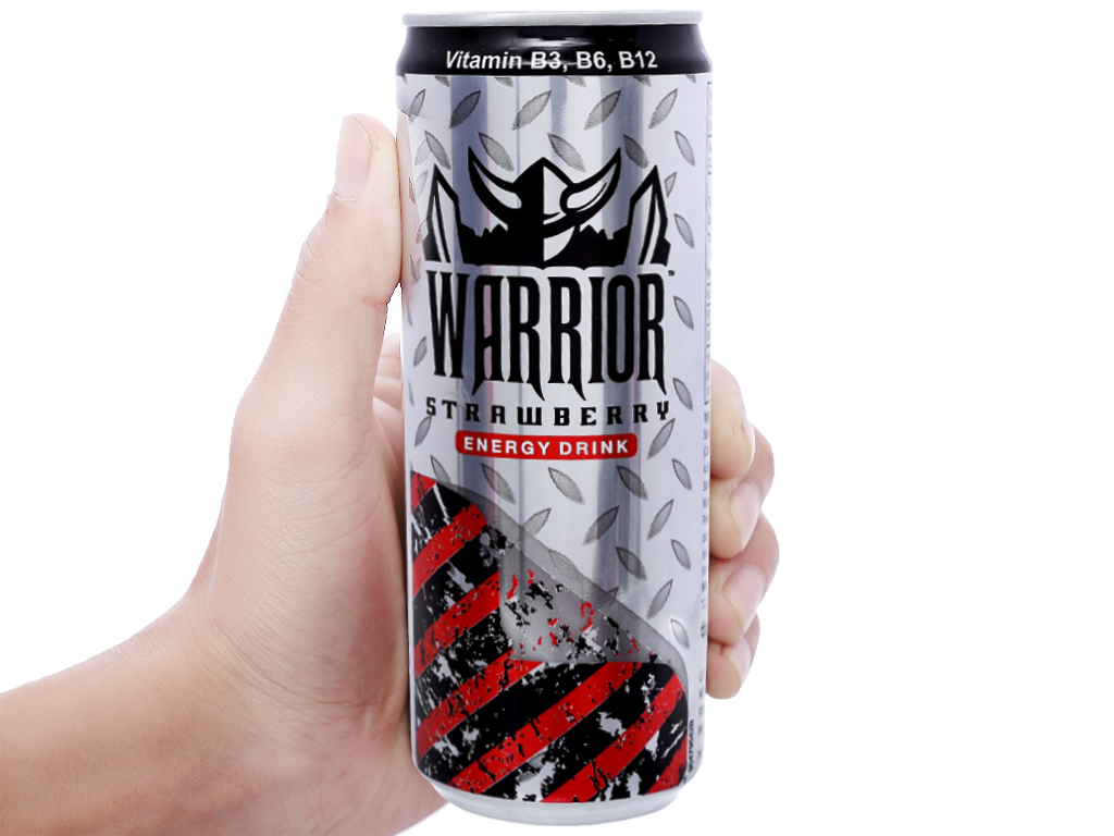 THÙNG 24 LON NƯỚC TĂNG LỰC WARRIOR DÂU THÁI 330ML