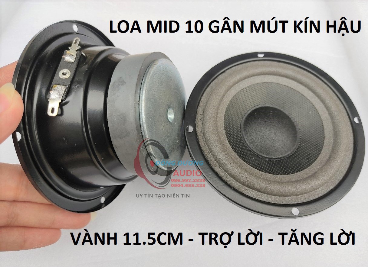 Củ loa mid 10 hq vành 11.5cm gân mút - củ loa trung 11.5cm kín hậu - loa trung kín hậu