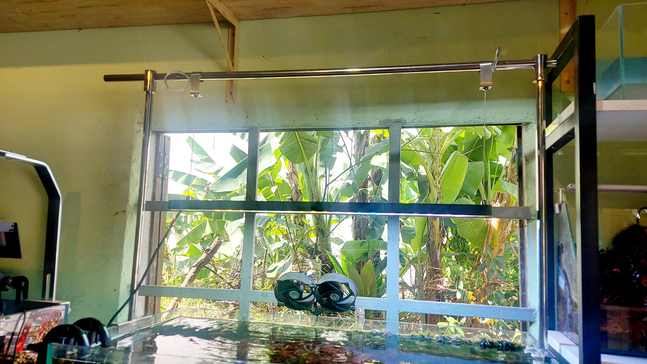 Giá treo đèn gác kẹp thành- kẹp gằng inox 304 sáng bóngi dành cho bể cá, bể thuỷ sinh