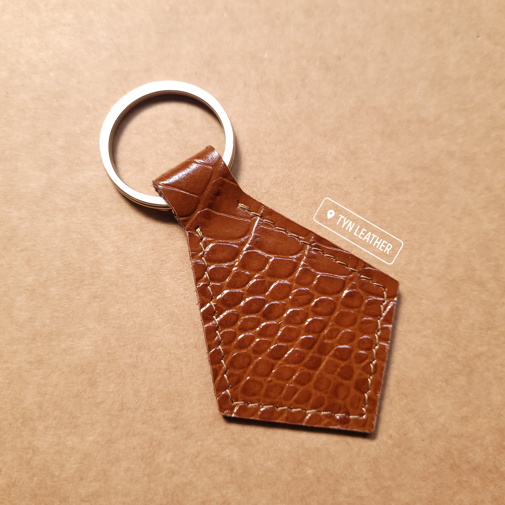 Móc Khóa Da Bò Thật Handmade - Đồ Da Thủ Công Tynleather