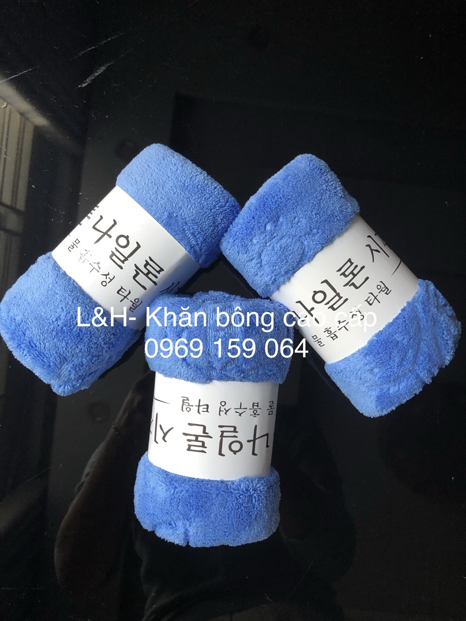 Khăn mặt lông cừu, màu trơn, kt 30x50cm