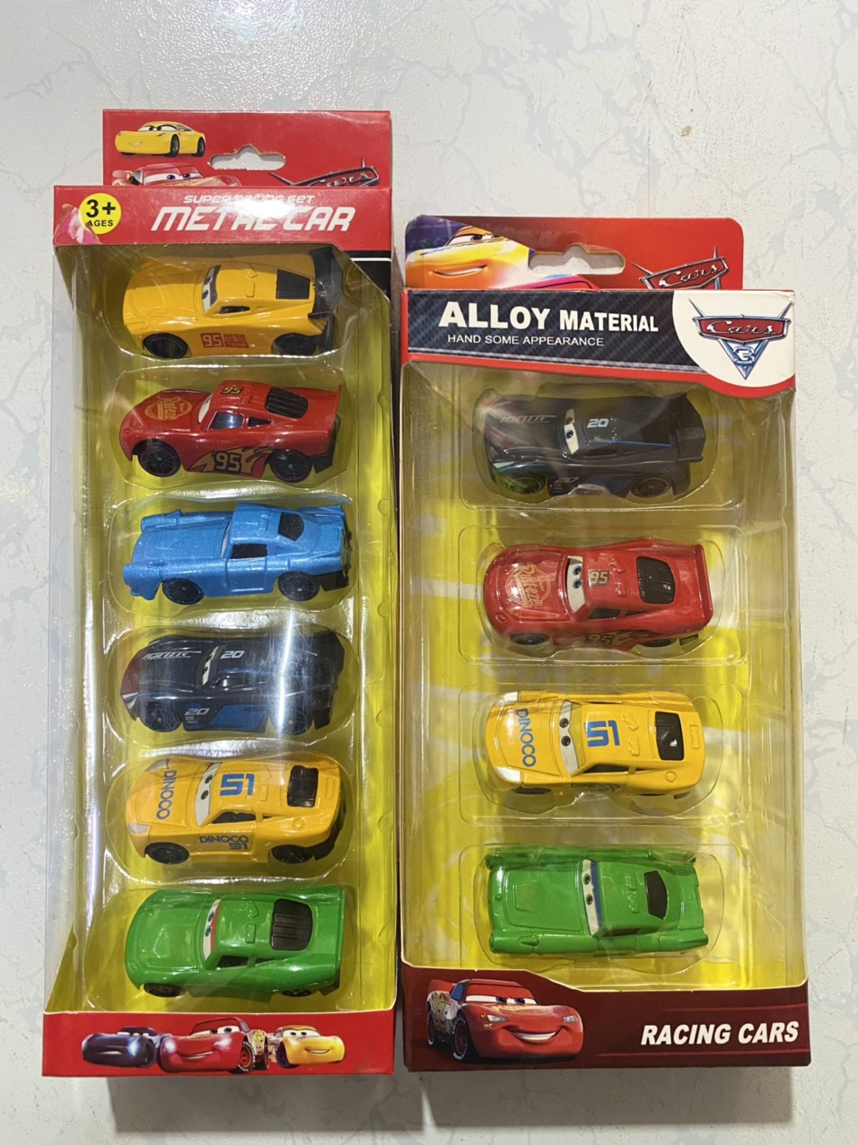 Set 6 đồ chơi xe hơi hoạt hình avengers mcqueen
