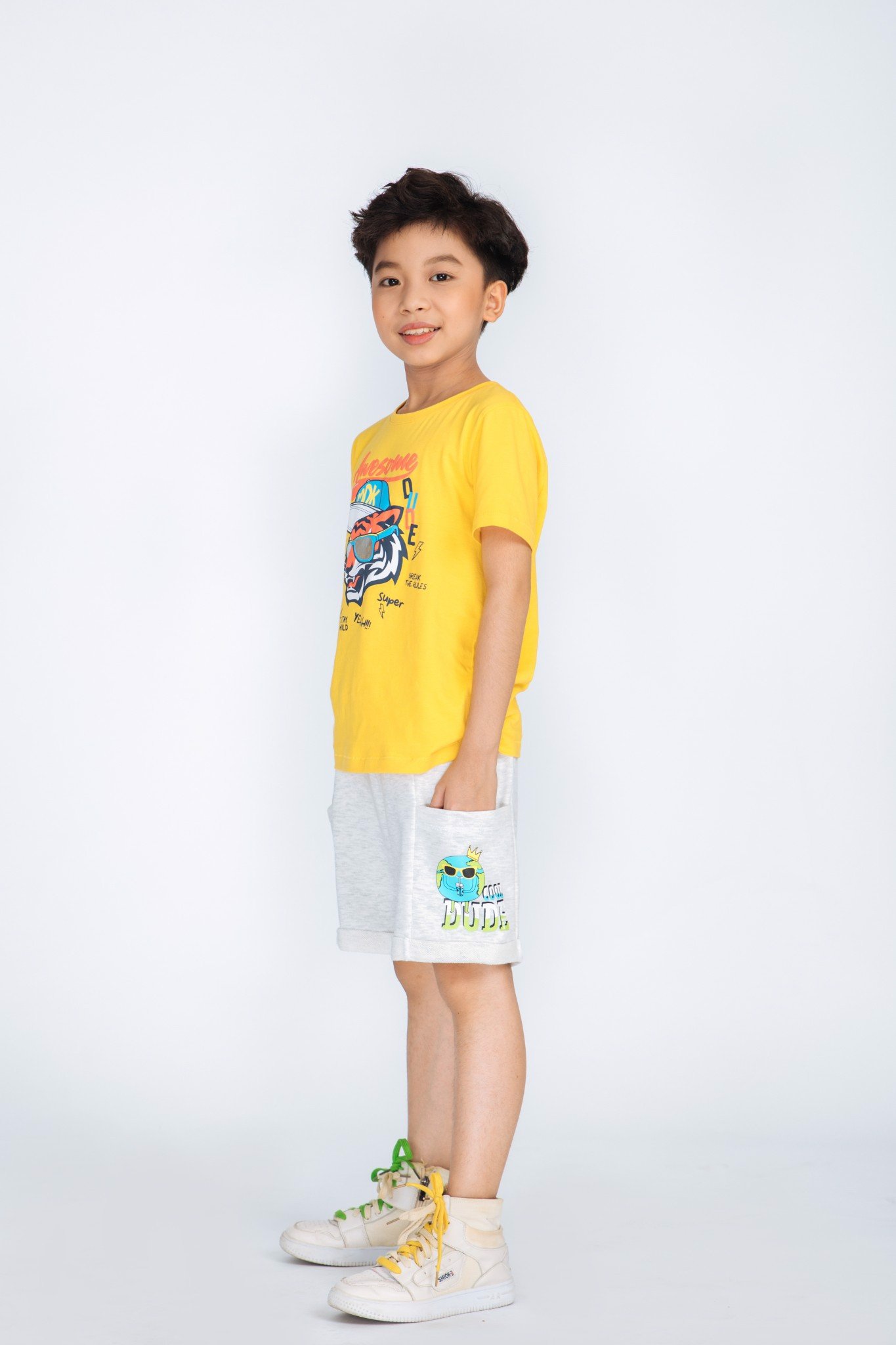 Quần short thun bé trai CBSPR20P08