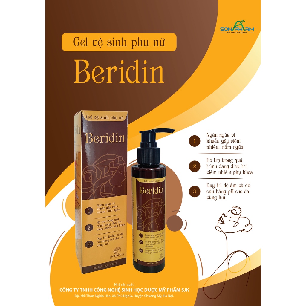 Gel Dung Dịch Vệ Sinh Phụ Nữ Beridin - Chai 150ml