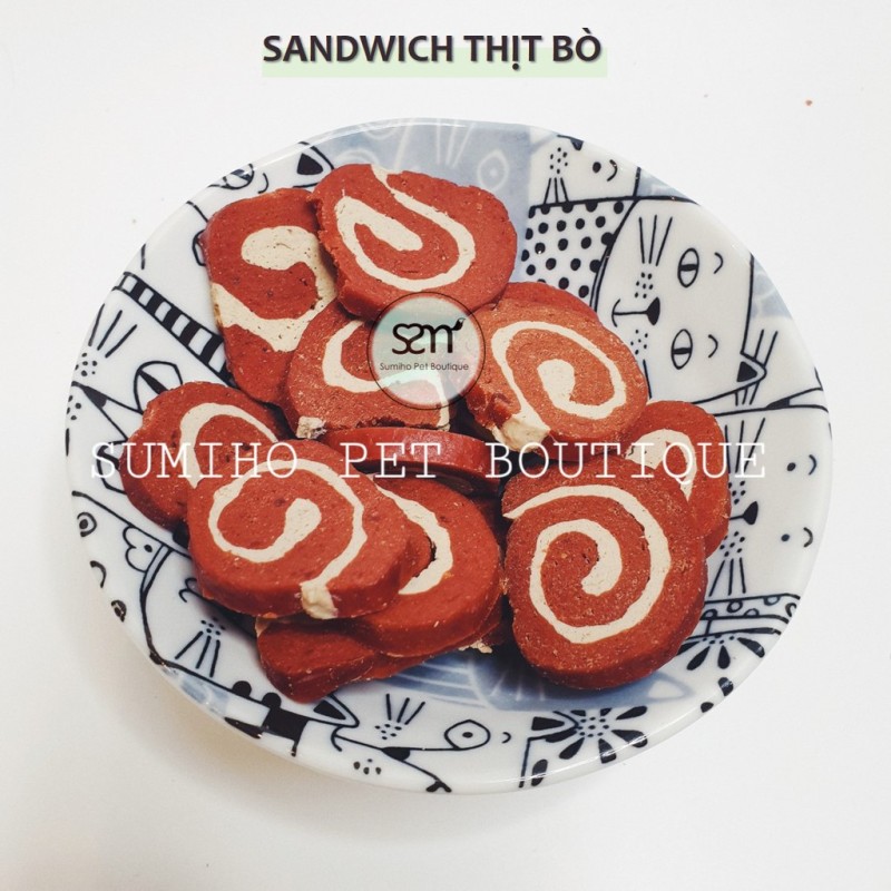 Bánh thưởng cho chó Sumiho (sandwich thịt bòị) 100gr