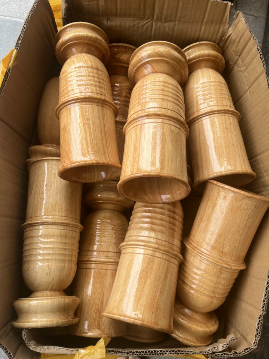 Ống đựng nhang gỗ gỏ cao 25cm