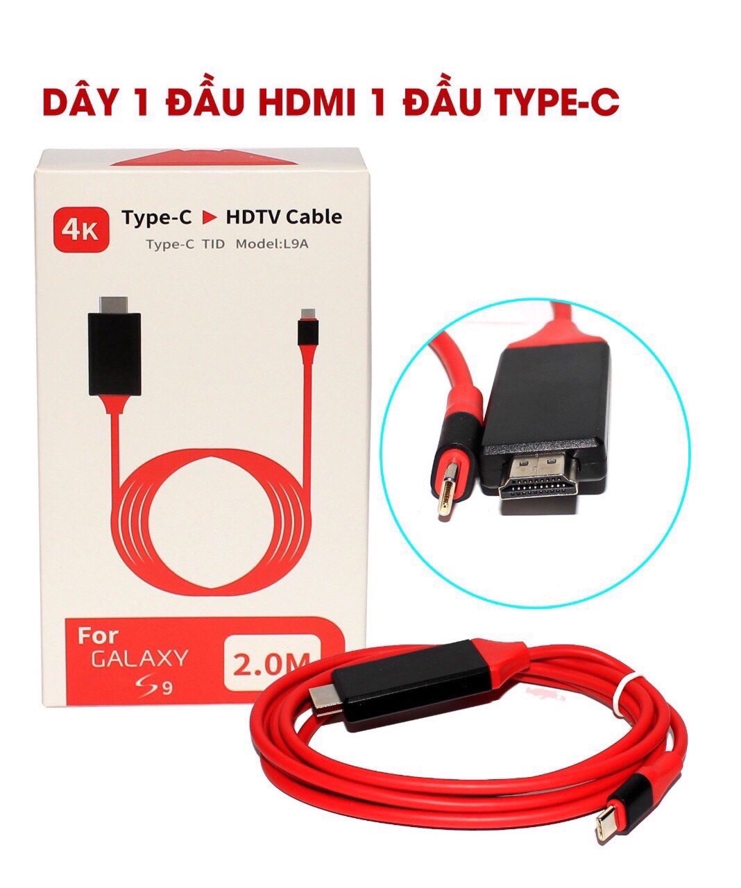CÁP 1 ĐẦU HDMI 1 ĐẦU TYPE-C DÀI 2 MÉT 4K