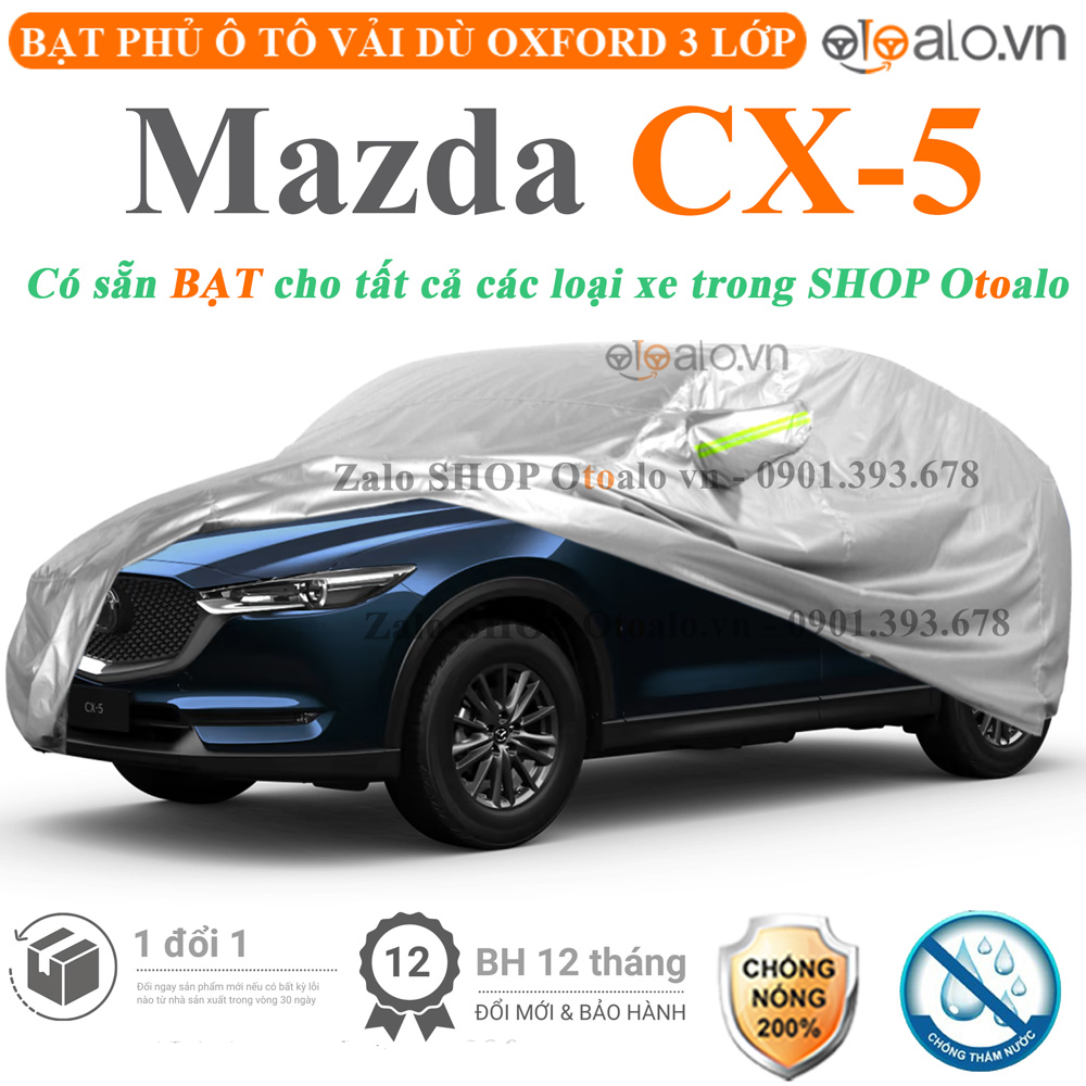 Bạt phủ xe ô tô Mazda CX-5 chống nắng mưa 3 lớp CAO CẤP - OTOALO