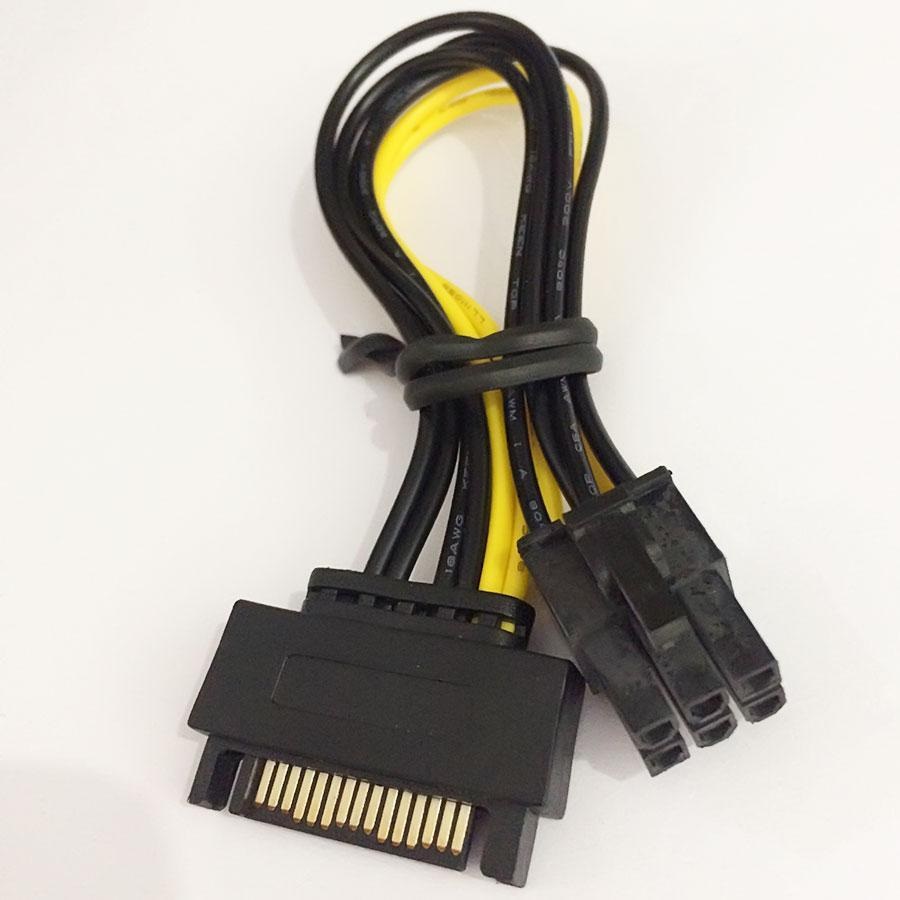 Cáp chuyển đổi nguồn SATA sang IDE 6 Pin - Dây nguồn Sata
