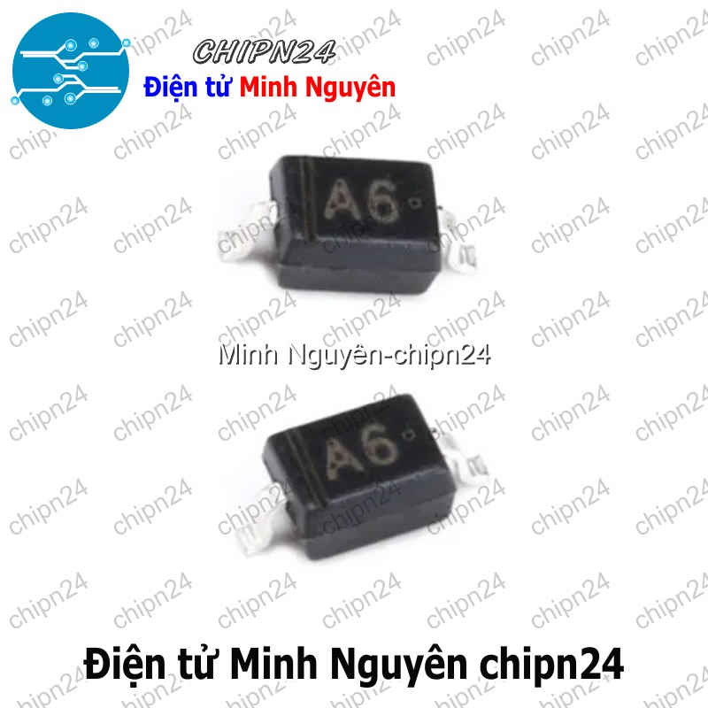 [25 con] (G4.2) Diode Dán BAS16W (A6) SOD-323 (SMD) (High Speed Switching Diodes) - HH007526