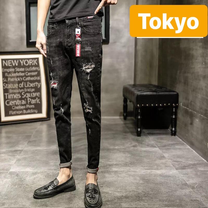 QUẦN JEAN NAM CHẤT BÒ ĐEN VẢI ĐỎ HIROSHIMA SIÊU SÀNH ĐIỆU TO-1999 - TOKYO FASHION