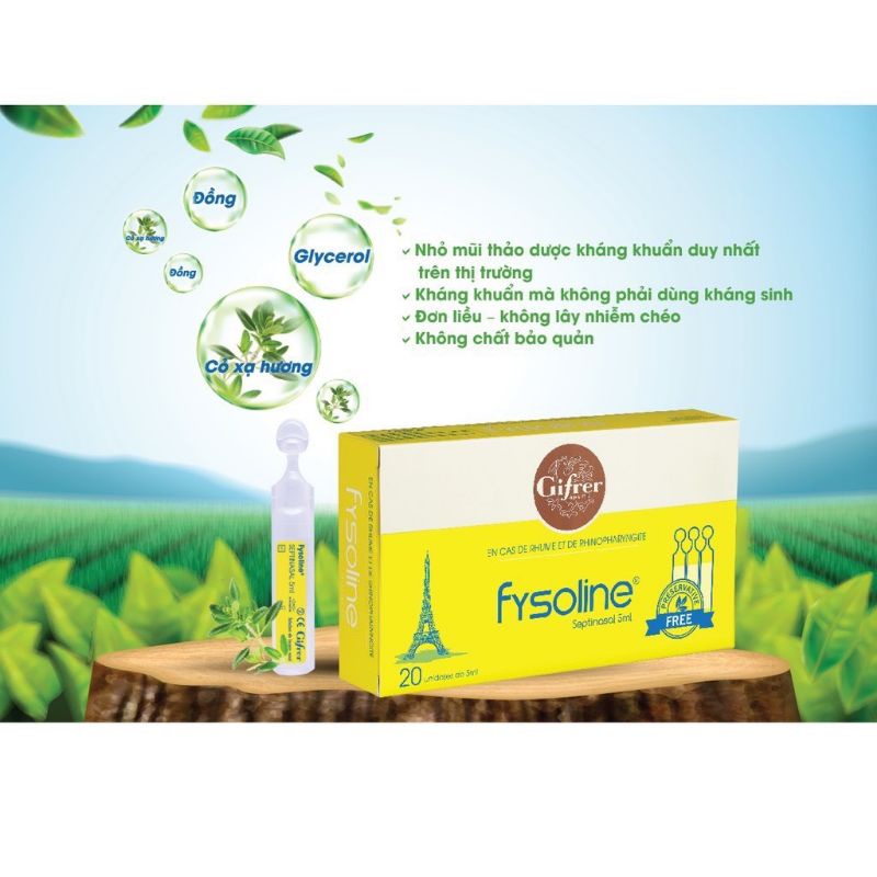 Fysoline - Nước muối sinh lý Pháp - Vệ sinh mắt, mũi, miệng cho bé