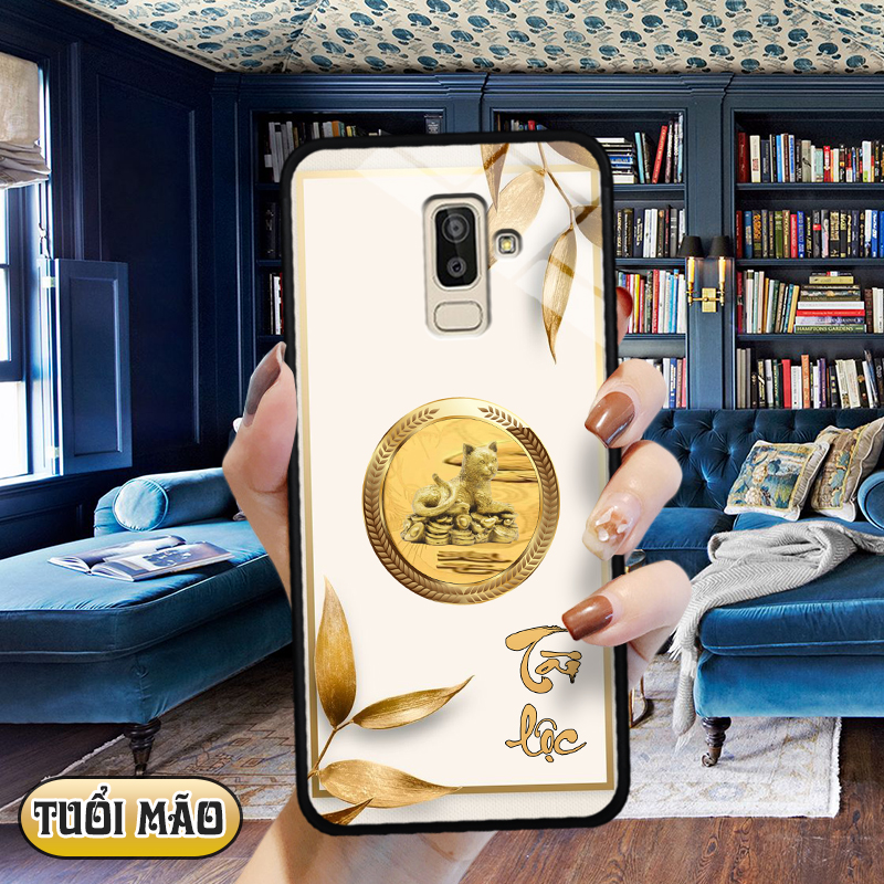 Ốp lưng kính 12 con giáp cho Samsung Galaxy J8