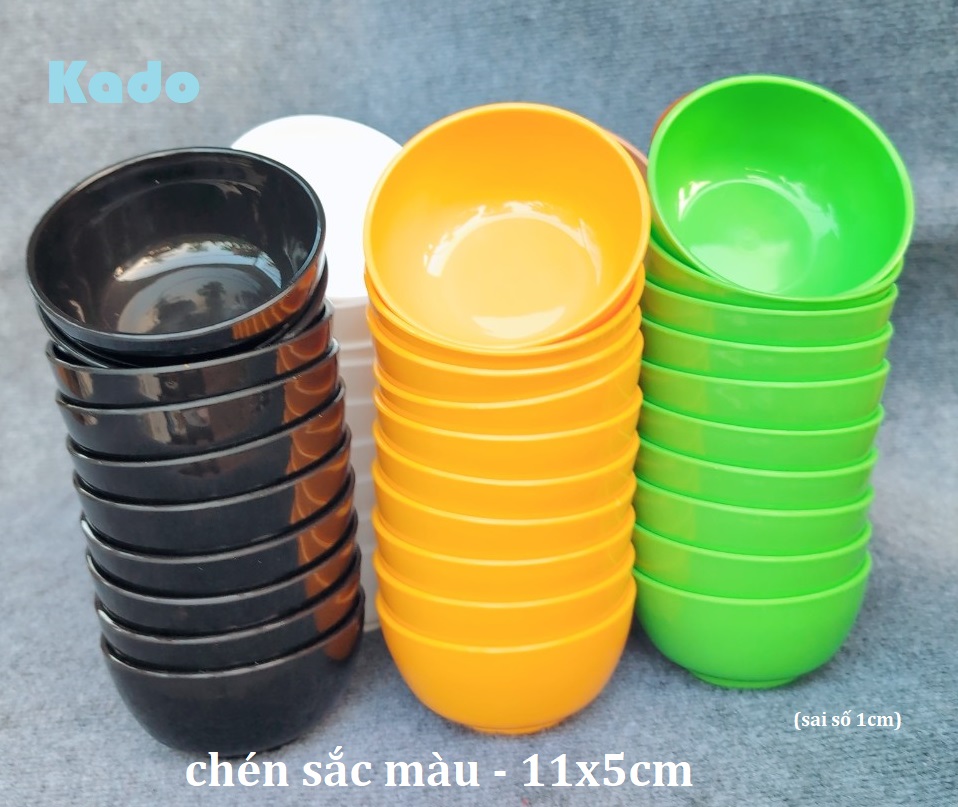 Chén Ăn Cơm Nhựa Dày Bền Màu, Chén Ăn Cơm Không Bể