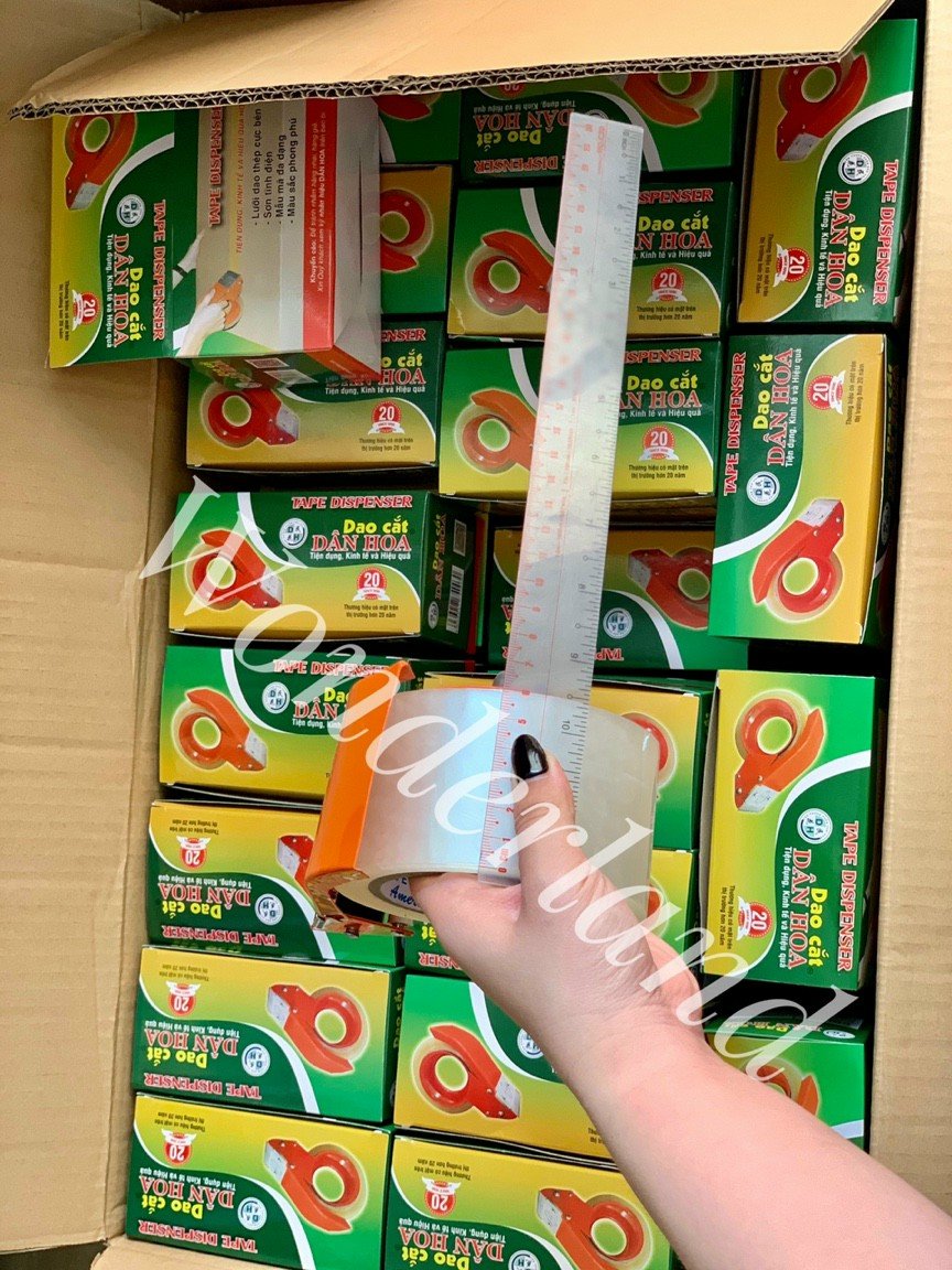 Dao cắt băng keo Dân Hoa 6cm bằng sắt