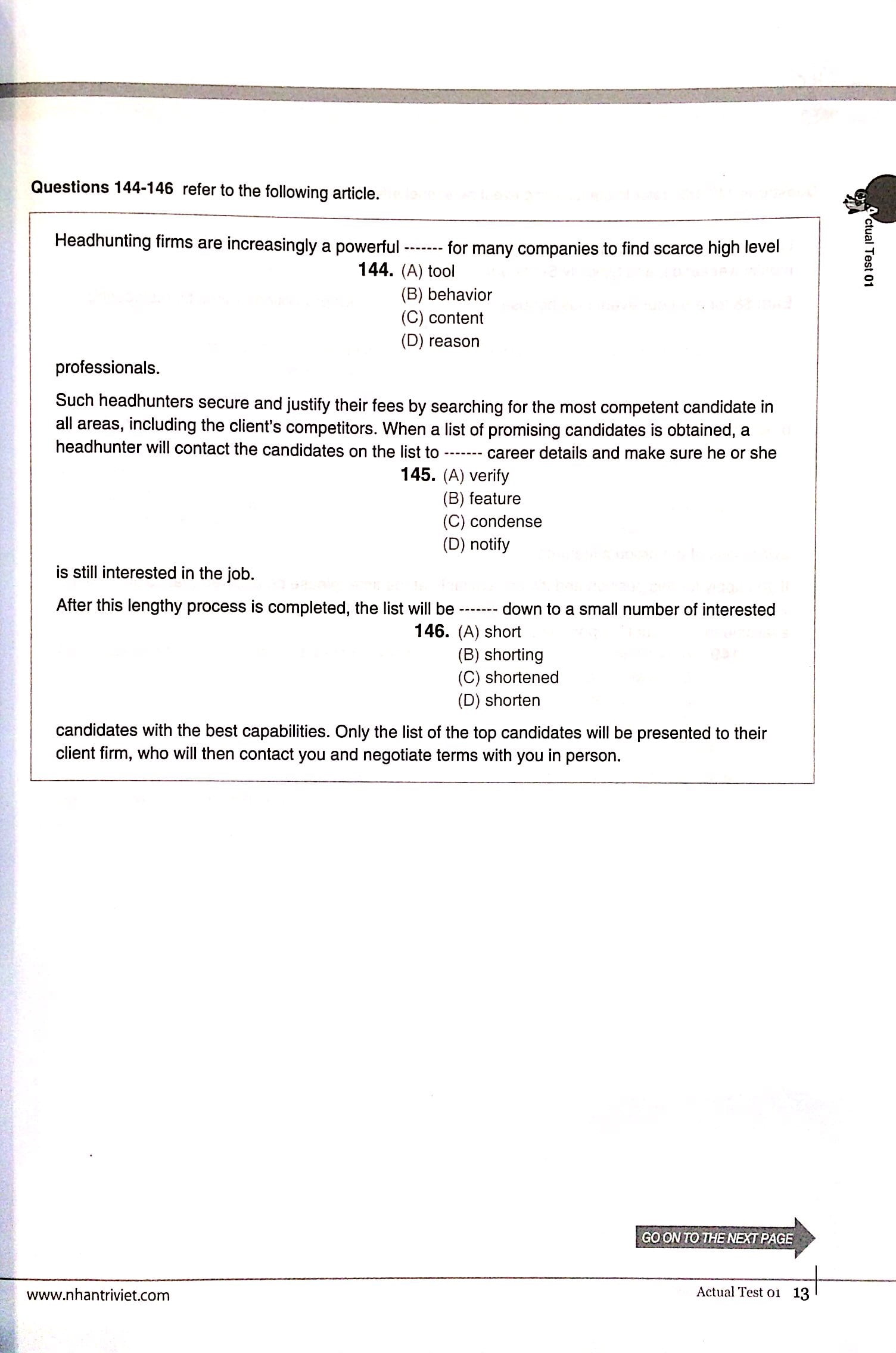 Fahasa - Economy TOEIC RC1000 Volume 1