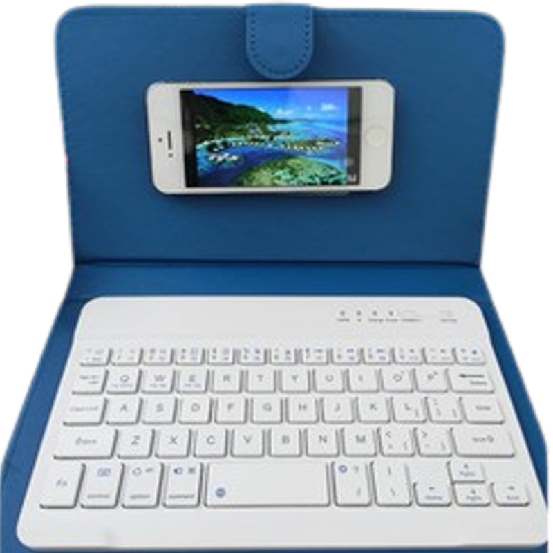 Bao da bàn phím Bluetooth có chuột 4 - 6 Inch dùng cho điện thoại Android/ IOS/ Windows