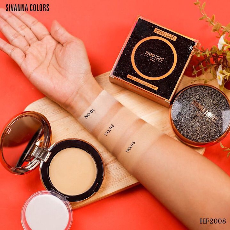 Phấn Phủ Sivanna Colors Oil Control SPF15