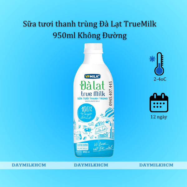Sữa Tươi Thanh Trùng Đà Lạt True Milk