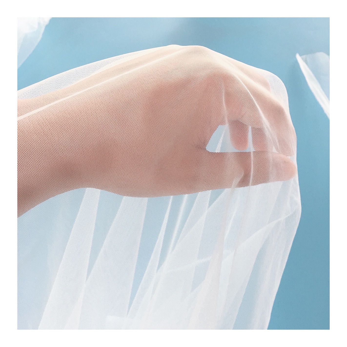 Vải voan lưới trắng mềm đẹp 1mx khổ 1m7