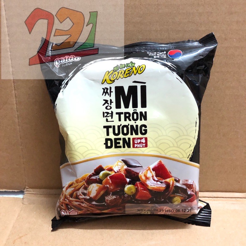 Mì Trộn Tương Đen Koreno Ăn Liền COMBO 8 GÓI