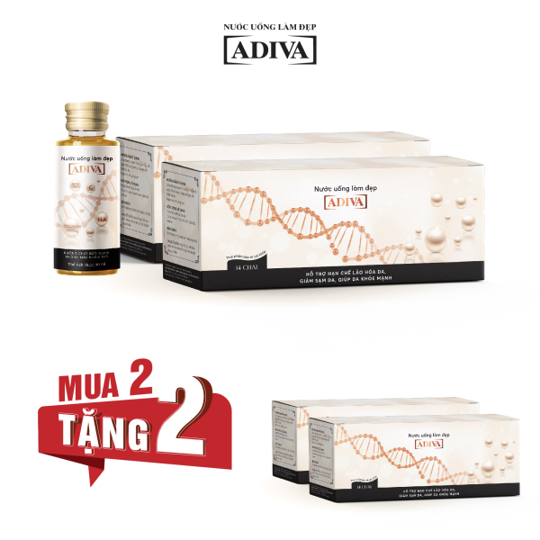MUA 2 TẶNG 2- 2 Hộp Collagen ADIVA (14 chai x 30ml) Tặng 2 Hộp Collagen ADIVA (14 chai x 30ml)