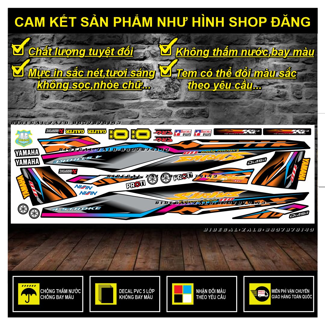 TEM RỜI SIRIUS PHỐI CAM ĐEN SIÊU ĐẸP - CT89