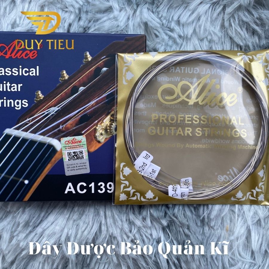 AC139 Classical Guitar String Set, Titanium Nylon Plain String, Silver Plated 85/15 Copper Winding, Anti-Rust Coating - DuytieuGuitar DT016