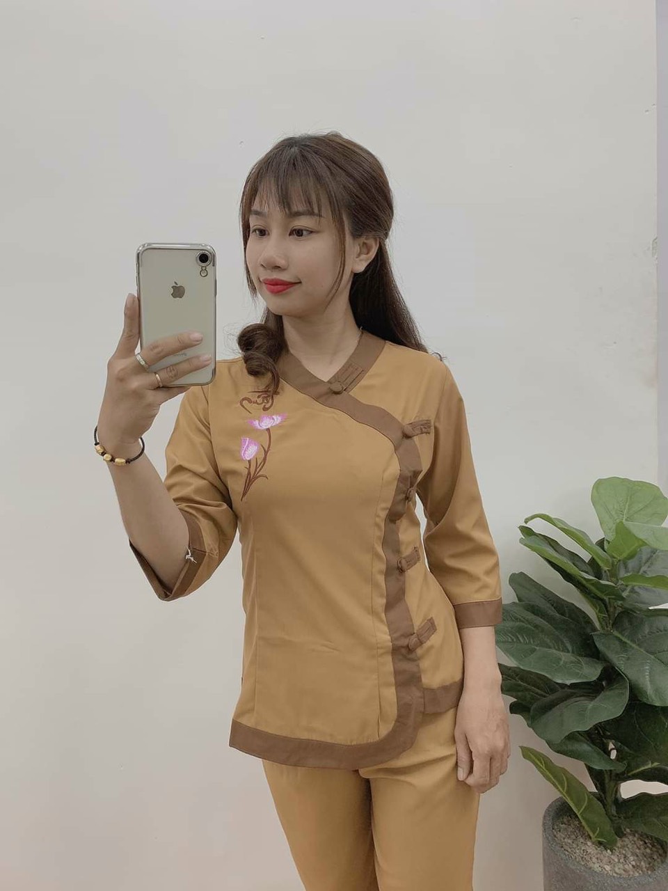 ĐỒ LAM ĐI LỄ CHÙA- MẪU TIM PHỐI