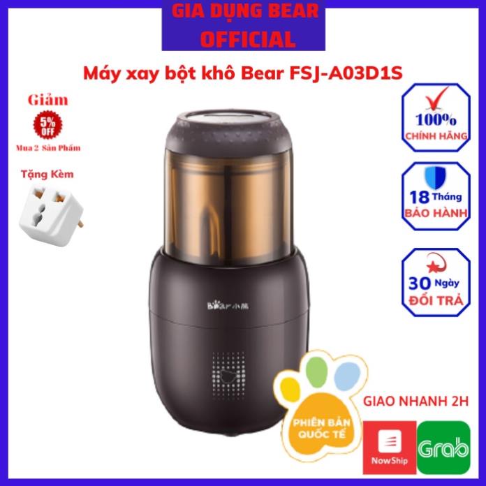 Máy xay bột đa năng cao cấp, máy xay hạt cà phê - tiêu - hạt ngũ cốc mini _ bear fsj-a03d1s _bảo hành 1 năm