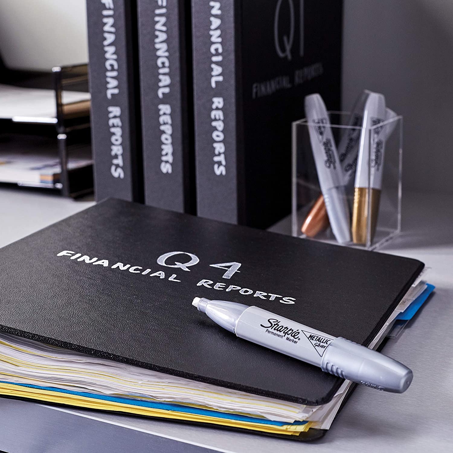 [HCM]Bút lông dầu không phai mực ánh kim Sharpie Chisel Metallic